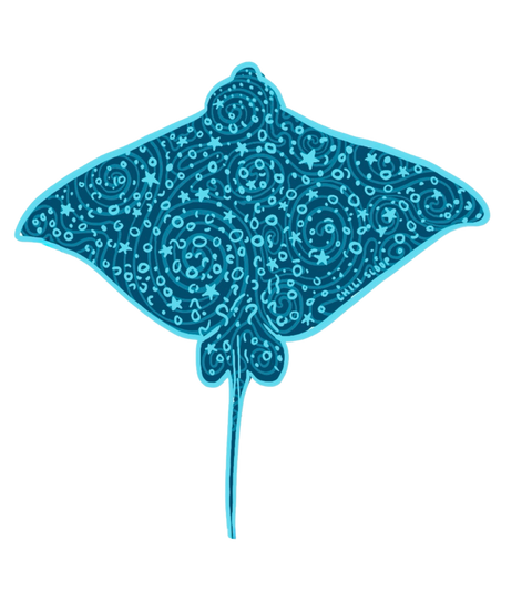 Eagle ray sticker