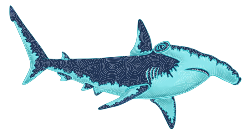 Hammerhead original artwork cutout