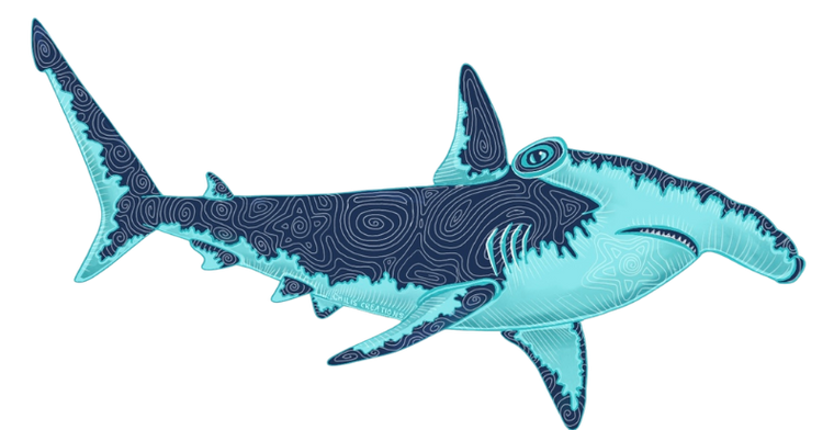 Hammerhead original artwork cutout