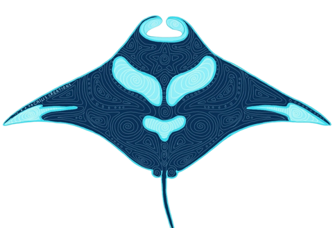 Manta ray sticker