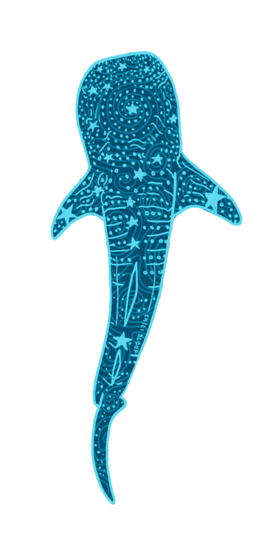Whale shark original artwork cutout